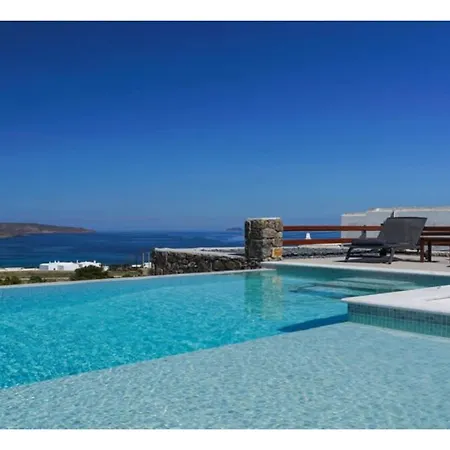 Villa Luxury White W Private Pool In Mikonos Kalafatis